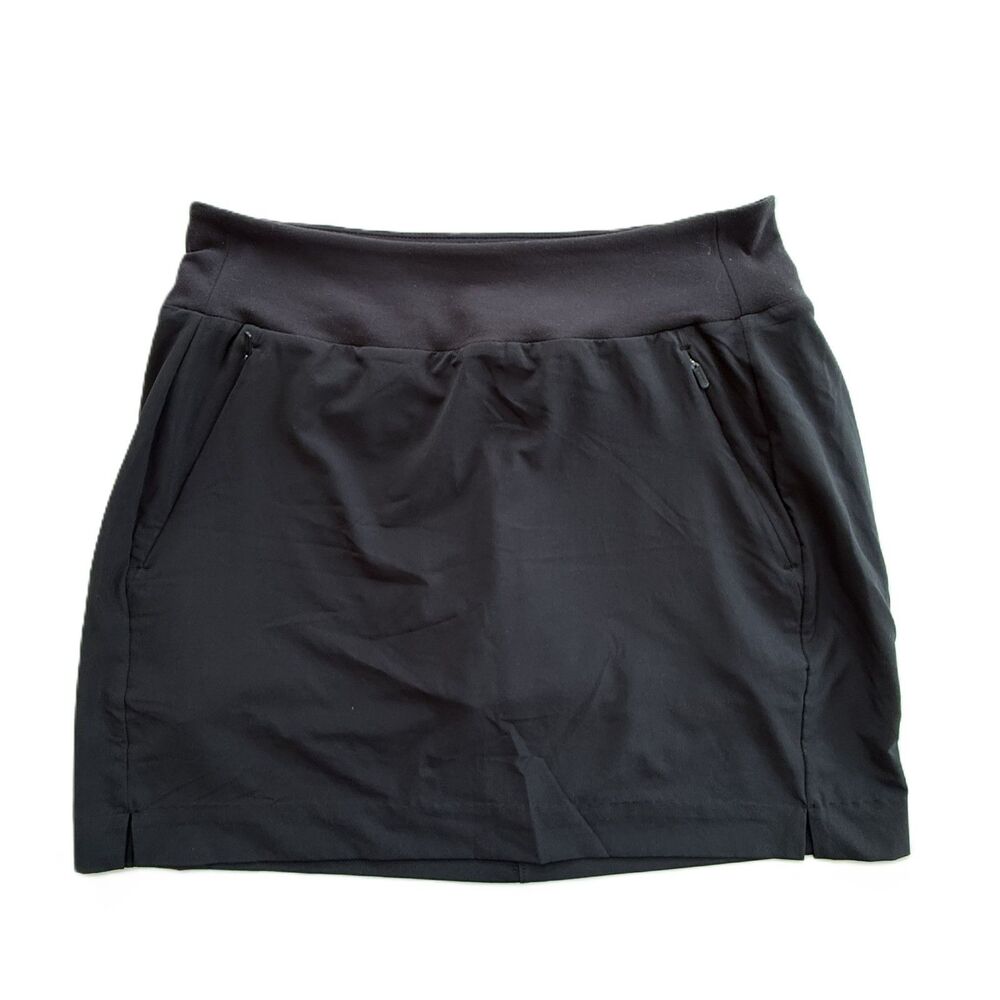 Athleta Women's SoHo Skort Size 6 Black Built-In Shorts Zip Pockets Activewear